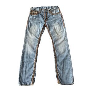 True Religion RARE Men's Straight w Flaps Super QT in DIAMOND GHOST wash size 34